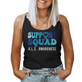 Als Awareness Support Squad Groovy Als Awareness Als Support Women Tank Top - Thegiftio UK