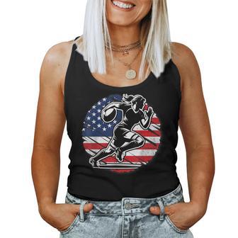 American Rugby Player Woman Flag Usa United States Women Tank Top - Thegiftio UK