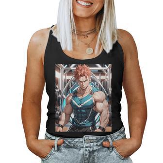 Anime Gym Workout Manga Japonés Motivación Diseño Estampada Cuello Camiseta sin mangas para mujer - Regaloses