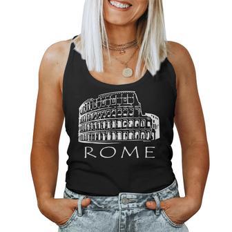 Antiguo Coliseo Romano Roma Italia Roma Texto Camisa Camiseta sin mangas para mujer - Regaloses