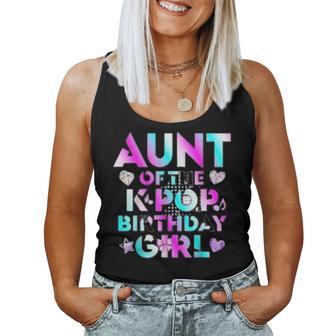Aunt Of The K-Pop Birthday Girl Matching Family Party Women Tank Top - Thegiftio UK