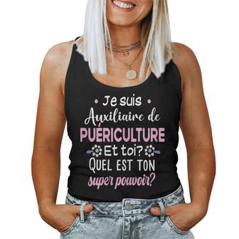 Auxiliaire De Puériculture Puéricultrice Métier Enfant Bébé Débardeur pour femme - Cadeauxyz