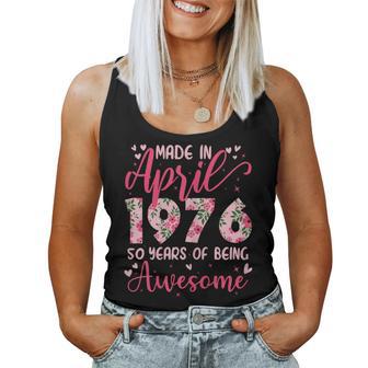 Avril 1976 Cool Cadeau Anniversaire 50 Ans Pour S Débardeur pour femme - Cadeauxyz