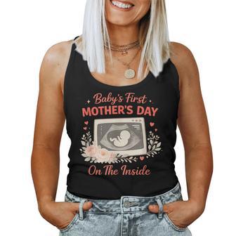 Baby’S First Mother’S Day On The Inside Cute Pregnancy Mom Women Tank Top - Thegiftio UK