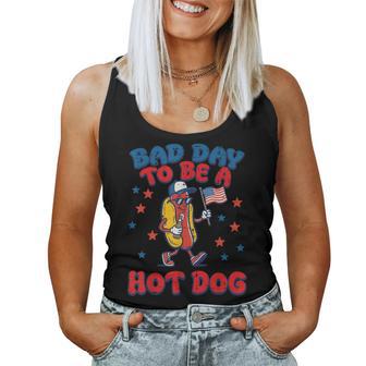 Bad Day To Be Hotdog Us Flag 4Th Of July Kid Women Tank Top - Monsterry