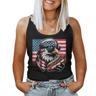 Bald Eagle Us Flag Hotdog Freedom Patriotic Kids Women Tank Top - Thegiftio UK