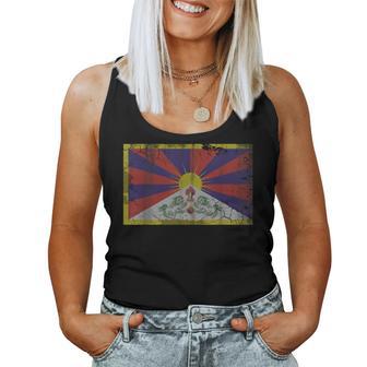 Banderaintage Del Tíbet Tibetanointage Envejecido Hombres Es Camiseta sin mangas para mujer - Regaloses