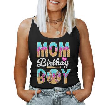 Baseball Ice Cream Drip Mom Of The Birthday Boy Baseball Women Tank Top - Monsterry
