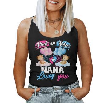 Bears Pink Or Blue Nana Loves You Gender Reveal Women Tank Top - Monsterry