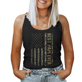 Best Papi Ever Camouflage American Flag Father's Day Men Women Tank Top - Monsterry UK