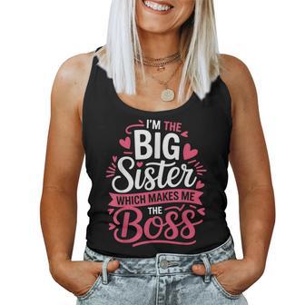 Big Sister Boss Sibling Kids And Adults Women Tank Top - Thegiftio UK
