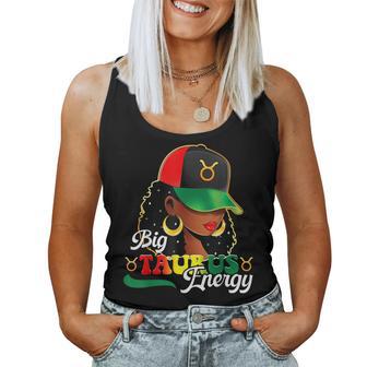 Big Taurus Energy Black Afro Girls Astrology Horoscope Women Tank Top - Thegiftio UK