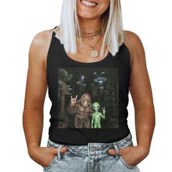 Bigfoot Alien Ufo Selfie Sasquatch Meme Kid Women Tank Top - Monsterry