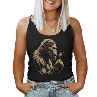Bigfoot Blowing Dandelion Vintage Sasquatch Women Tank Top - Thegiftio UK