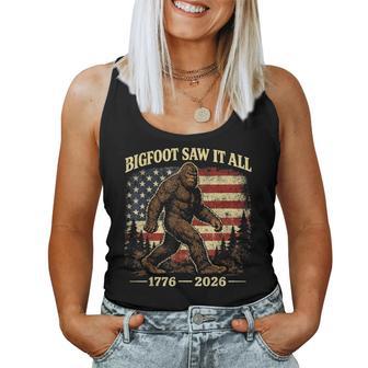 Bigfoot Saw It All 250 Years 1776 2026 4Th Of July Women Women Tank Top - Thegiftio UK