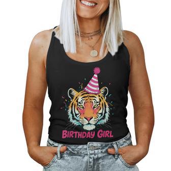 Birthday Girl Tiger Tiger Girls Happy Birthday Women Tank Top - Thegiftio UK