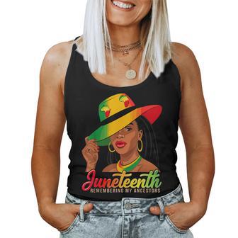 Black Freedom Junenth 1865 Remembering My Ancestor Women Tank Top - Thegiftio UK