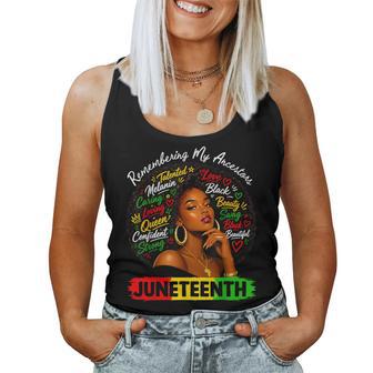 Black Girl Remembering My Ancestors Junenth African Women Women Tank Top - Thegiftio