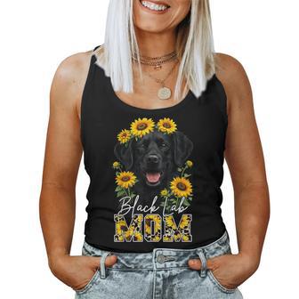 Black Lab Mom Sunflower Labrador Retriever Cute Pet Dog Mom Women Tank Top | Seseable UK