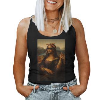 Black History Month African American Woman Black Mona Lisa Women Tank Top - Thegiftio