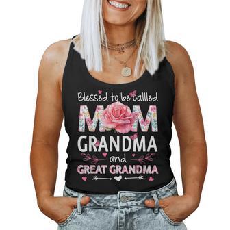 Blessed To Be Called Mom Grandma Great Grandma Mother’S Day Women Tank Top - Thegiftio