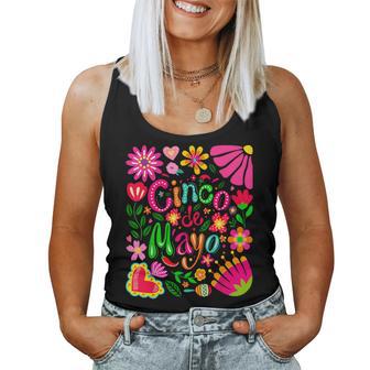 Boho Floral Cinco De Mayo Mexican Party Women Women Tank Top | Mazezy