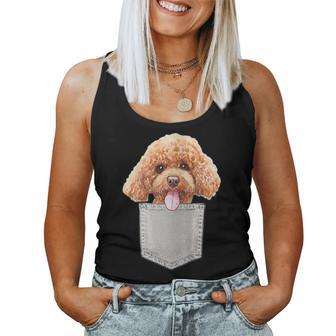 Caniche Perro En Un Bolsillo Dog In A Pocket Regalo Cuello Camiseta sin mangas para mujer - Regaloses