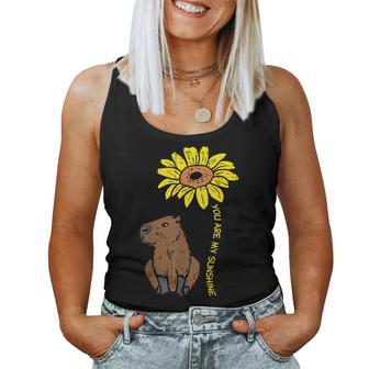 Capybara Sunflower You Are My Sunshine Capy Girls Kids Women Tank Top - Thegiftio UK
