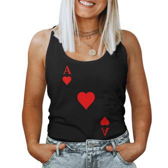 Carte À Jouer As De Cœur Carnaval Costume Poker Débardeur pour femme - Cadeauxyz