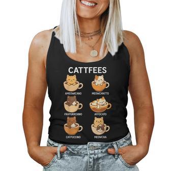 Cattfees Cute Cats Coffee Lovers Women Women Tank Top - Thegiftio UK