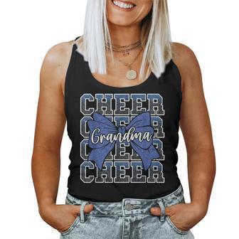 Cheer Grandma Bow Sport Cheerleader Cheerleading Blue Women Tank Top - Thegiftio