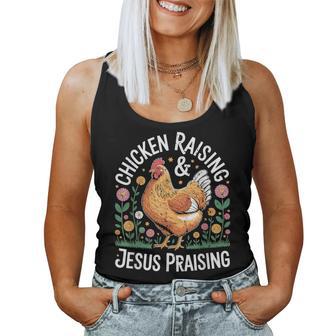 Chicken Raising Jesus Praising Christian Homestead Life Women Tank Top - Thegiftio UK