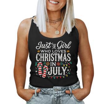 Christmas In July Girls Summer Beach Vacation Women Tank Top - Thegiftio UK