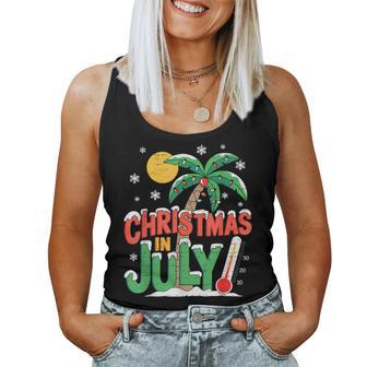 Christmas In July Summer Xmas Beach Vacation Kids Women Tank Top - Thegiftio UK
