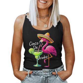 Cinco De Drinko Famingo Drinking Cinco De Mayo Women Tank Top - Thegiftio
