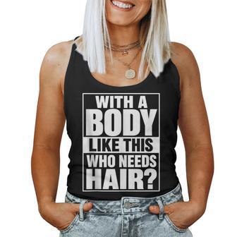Con Un Cuerpo Como Este Calvoin Pelo Divertido Humor De Gimnasio Broma De Papá In Mangas Camiseta sin mangas para mujer - Regaloses