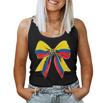Coquette Bow Ecuador Flag Ecuadorian Girls Roots Pride Women Tank Top - Thegiftio UK