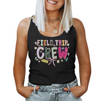Coquette Field Trip Crew School Bus Field Day Teacher Women Tank Top - Thegiftio UK