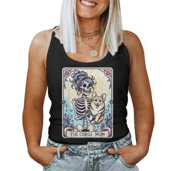 The Corgi Mom Skeleton Corgi Mama Puppy Dog Lover Women Women Tank Top - Thegiftio UK