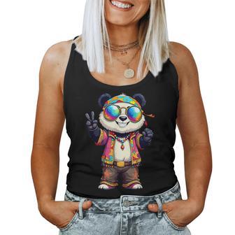 Costume De Fête Hippie Années 70 Et 60 Groovy Panda Hippie Débardeur pour femme - Cadeauxyz