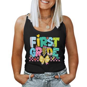 Cute First Grade Teacher 1St Grade Boys Girls Back To School Women Tank Top - Monsterry