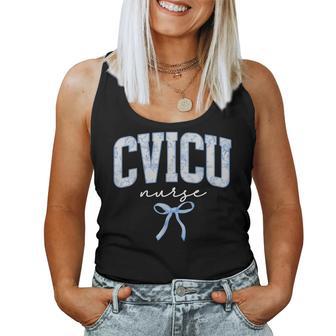 Cvicu Nurse Coquette Floral Cardiovascular Nursing School Women Tank Top - Thegiftio UK