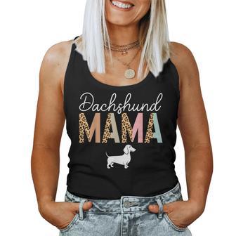 Dachshund Mama Leopard Dog Lover Dachshund Owner Mom Women Tank Top - Thegiftio UK
