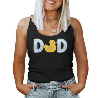 Dad Of The Birthday Duck Rubber Duck 1St Family Matching Women Tank Top - Thegiftio UK