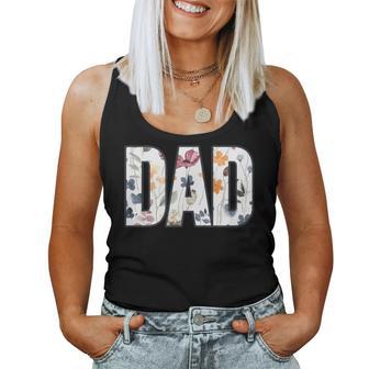 Dad Floral Typography Appreciation Women Tank Top - Thegiftio UK