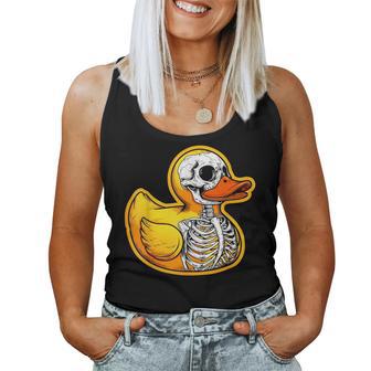 De Pato Esqueleto Divertida Espeluznante Calavera De Pato De Goma Terror Camiseta sin mangas para mujer - Regaloses
