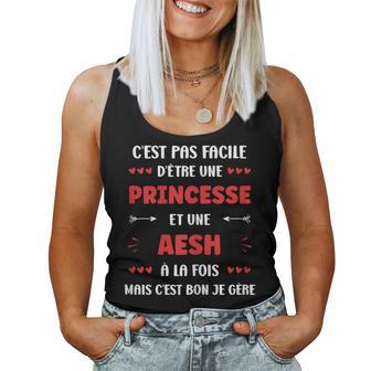 Départ Métier Aesh Humour Fille Princesse Aesh Débardeur pour femme - Cadeauxyz