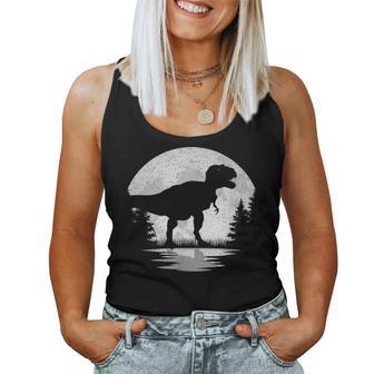 Dinosaur Moon Vintage T-Rex Dino Lover Women Women Tank Top - Thegiftio UK