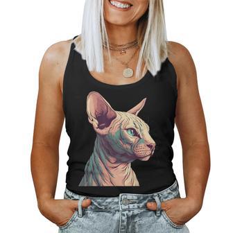 Diseño Artístico Estampadophynx Cat Lover Ownerphynx Mom Dad Cat Camiseta sin mangas para mujer - Regaloses
