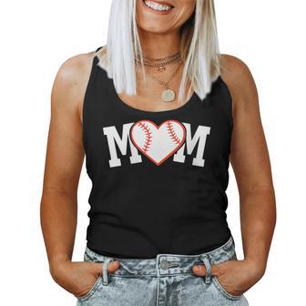 Donna Palla Da Baseballoftball Mamma Cuore Amore Con Collo A Canotta da donna - Novitaregali